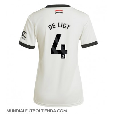 Camiseta Manchester United Matthijs de Ligt #4 Tercera Equipación Replica 2024-25 para mujer mangas cortas Camiseta Manchester United Matthijs de Ligt #4 Tercera Equipación Replica 2024-25 para mujer mangas cortas